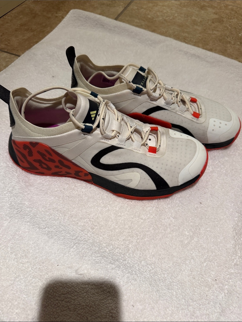 Adidas by Stella McCartney Cream, Black & Red Women's Sneakers